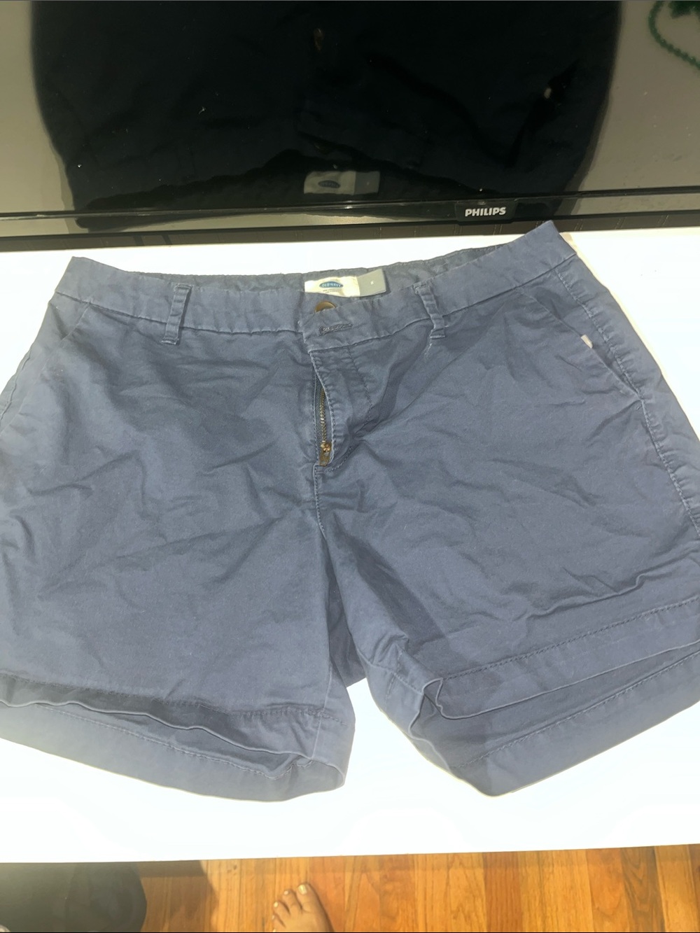 Old Navy Women's Navy Cotton Blend Bermuda Shorts